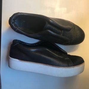 Platform Leather Faux Furr Sneakers